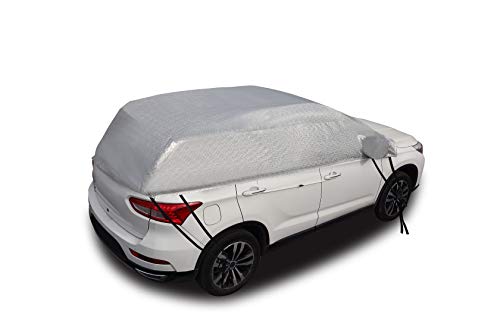 Kadooria Safe View Half Car Cover Top Waterproof/Windproof/Dustproof/Windshield Cover Snow Winter Summer (SUV YL(185"-197"))