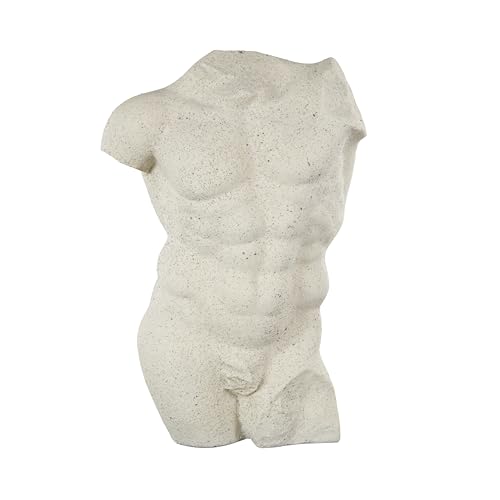 Estatua decorativa de polystone blanca 13 x 8 x 20 in
