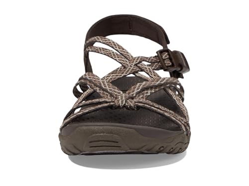 Skechers Women's REGGAE - MENDOCINO sporty outdoor sandal, Chocolate 11 M