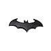 Dealetech DIY Bat 3D Metal Sticker Auto Car Motorcycle Logo Badge Emblem Tail Decals (black)