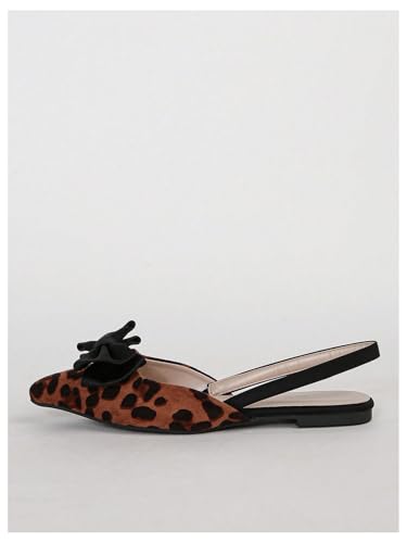 Image of Verdusa Women's Bow Pointed Toe Flat Shoes Slingback Flats Dress Shoes