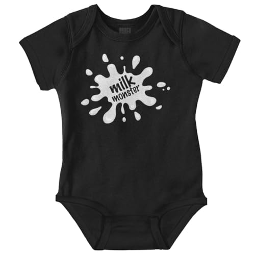 Brisco Brands Milk Monster Cute Breastfeeding Humor Baby Romper Boys or Girls