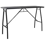 vidaXL Mesa Alta de Jardín Terraza Balcón Casa Hogar Muebles Mobiliario Decoración Bricolaje Sillones Comedor Butaca Vidrio Templado 180x60x110 cm