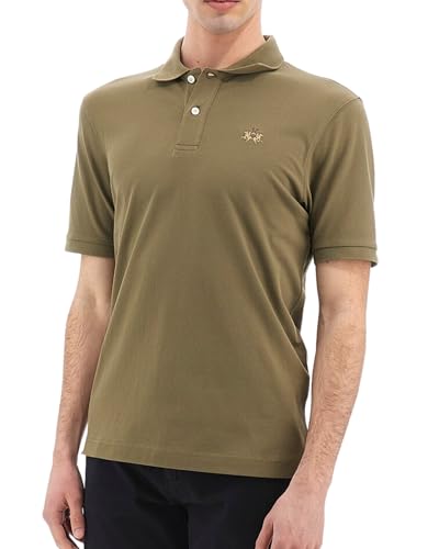 Polo Slim Fit La Martina Kaki VMP002 de Haute Qualité