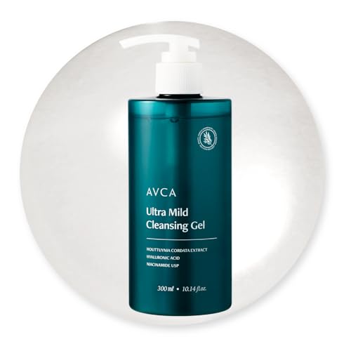 AVCA Ultra Mild Cleansing Gel Face Wash 300 mL (10.14 fl oz) - Ge...