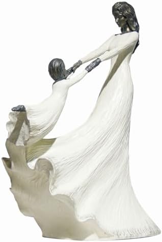 Living Room Decor Collectible Figurines – Mom and Child Playing Ornament, Modern Art Home Decoration Sculpture for Mothers Day Birthday Thanksgiving Office Shelf Bedroom Decor Gift