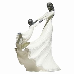 Braxio Living Room Decor Collectible Figurines – Mom and Child Playing Ornament,Modern Art Home Decoration Sculpture for Mothers Day Birthday Thanksgiving Office Shelf Bedroom Decor Statue White