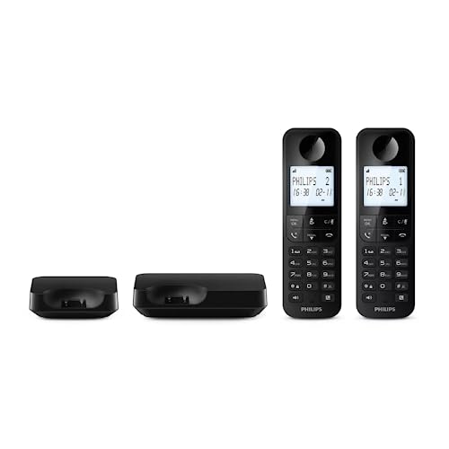 Téléphone sans fil Philips écran matrice de points 4 6 cm mains libres - vue 5