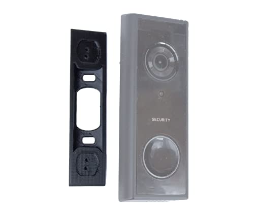 Gestech Angle de 25 ou 45 degrés pour sonnette sans fil Eufy 2K et vidéo de qualité 1080p modèle T8210/T8212/T8222 (support d'angle de 25 degrés, noir) Cover