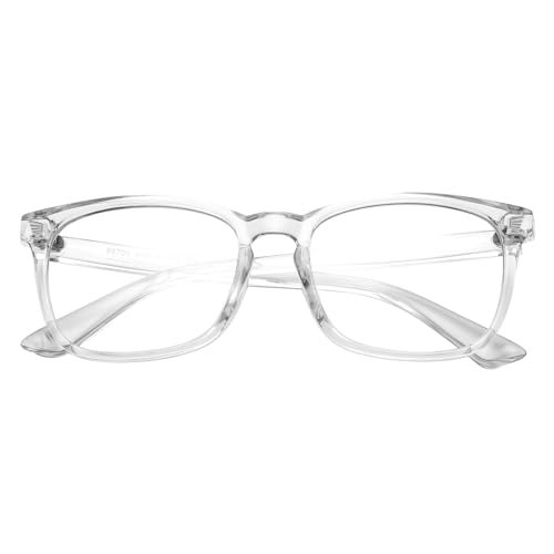 Image of Hycredi Kids Blue Light Blocking Glasses for Boys & Girls, Square Frame | Lightweight Eyewear For Daily Screen Time, Ideal For Computers, Gaming, Tablets And Phones With Comfortable Lenses