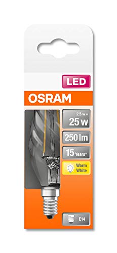 Ampoule LED E14 Osram Retrofit CLASSIC BW 2.5W blanc chaud 2700 K verre clair - 2