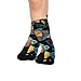 susiyo Artistic Colorful Fish Pattern Hiking Socks Boy Girls - Cushioned Crew Socks for Kids Soft, Breathable & Seamless Toe for All-Day Comfort