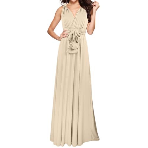 Robe de soirée longue fluide et infroissable pour invitée de mariage