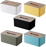 JvFbjLF Decoración de Madera for Sala de Estar: Almacenamiento Multifuncional, diseño Creativo, Soporte for pañuelos Simple y Elegante(BLU)