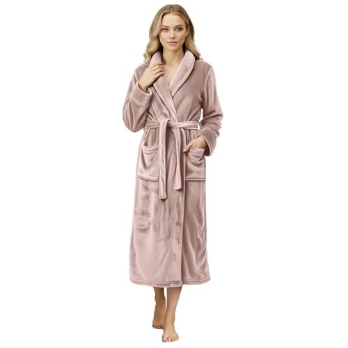 NY Threads Premium Womens Robe, Plush Fleece Long Bath Robe for Women, Fluffy Soft Women’s Bathrobe