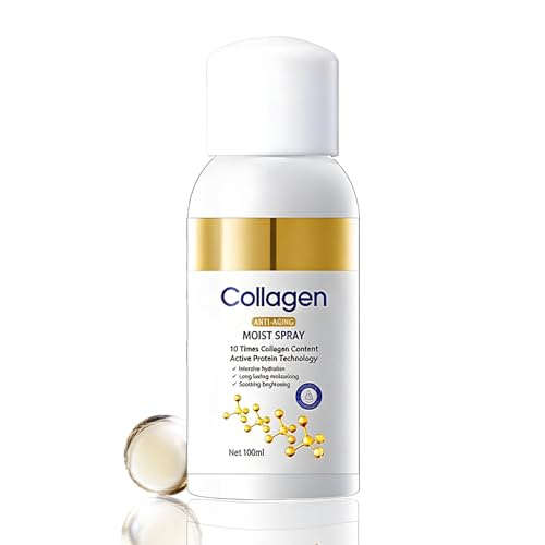 Collagen Moisturizing Spray,Body Lotion Damen Spray Für Tiefe Feuchtigkeit,Collagen-Gesicht und Körperspray Für Trockene Und Dehydrierte Haut,Verbessert die Elastizität und Straffheit der Haut