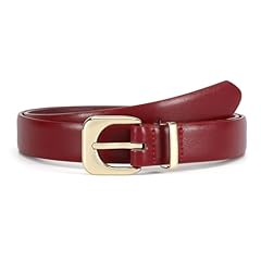 A_burgundy Red_gold Buckle