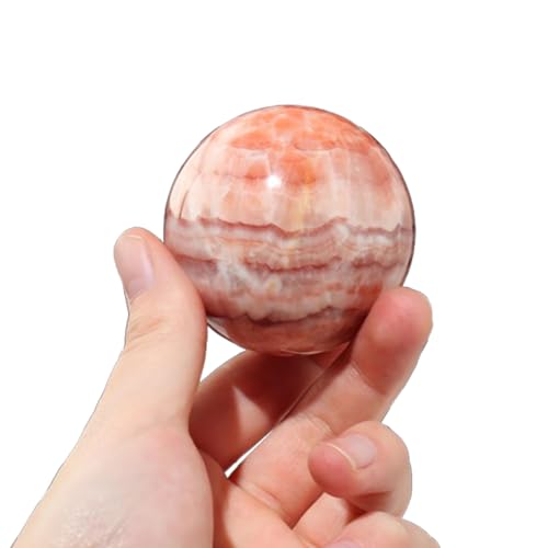 Sphère en rhodonite pierre naturelle, boule de cristal quartz rose noir Feng Shui