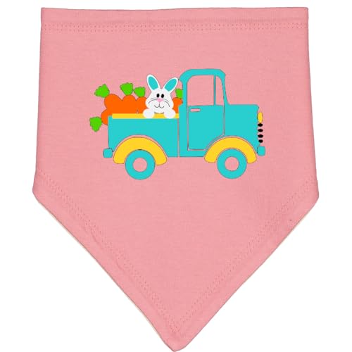 inktastic Cute Easter Bunny in Blue Truck with Carrots Baby Bandana Bib