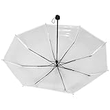 Parapluie transparent : de sa poignée ergonomique à sa petite taille, parapluie est conçu pour et se protéger pluie, parapluie de voyage automatique
