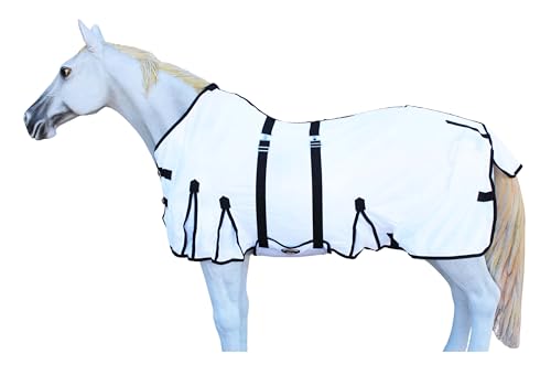 Image of 84 inch Horse Mesh Light Weight Summer Sheet Spring Airflow White 73408B