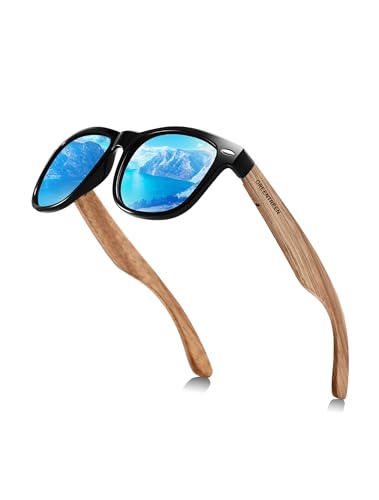 GREENTREEN Gafas de Sol Polarizadas Madera Para Hombre: Protección UV400 Y Reducen El Deslumbramiento - Para Conducir De Día Ir A La Playa Hacer Senderismo Y Los Viajes