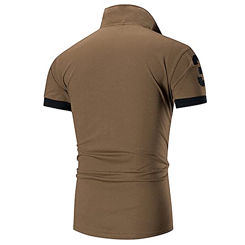 XWLY Polo Shirt Uomo Estate Basic Slim Fit Stretch...