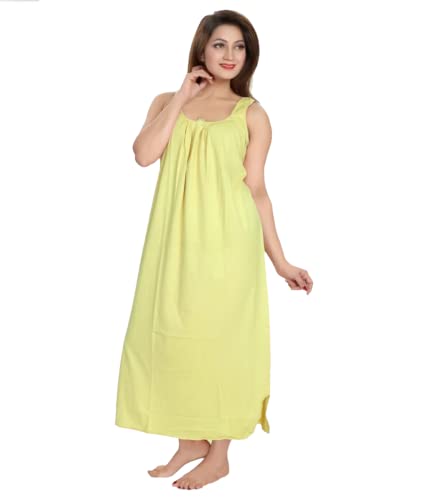 Image of H & C Full Length Women's Hosiery Cotton Fabric Long Nighty Slip /Camisole Slip /Night Wear Maxi for Women Free Size
