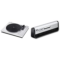 Teac TN-180BT-A3 HiFi Plattenspieler mit Bluetooth Sender für Lautsprecher und Kopfhörer, Weiß & Pro-Ject Kohlefaser-Reinigungsbürste Brush it für Schallplatten