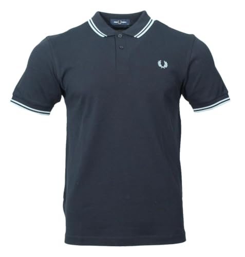 Fred Perry Herren Kurzarm Polo - M3600 (DE/NL/SE/PL, Alphanumerisch, XL, Regular, Regular, Navy/Silver Blue)