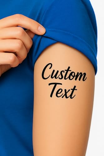 Personalized Waterproof Temporary Tattoo – Custom Text or Name – Unique Fake Tattoos for Couple, Friends, Family – Fun Gift for Wedding, Graduation, Birthday