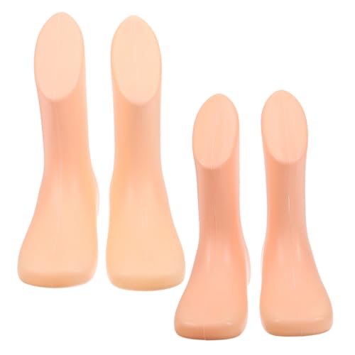 Housoutil 4Pcs Feet Models Display Stand Durable Sock Holder for Shoes and Booties for Store Home Use Skin Tone