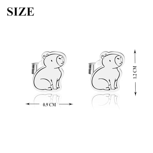 OKEYCH Capybara Lover Gift Stud Earrings - Capybara Merch2