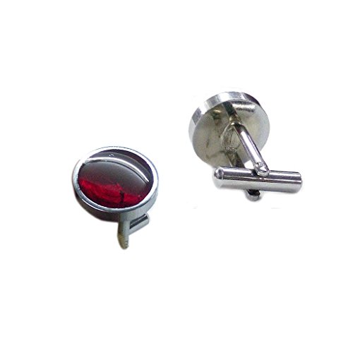 Image of BLACKSMITH Silver Round Cufflink for Men