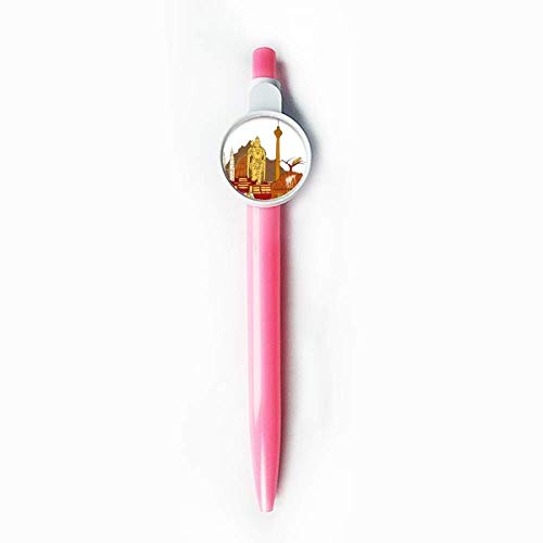 Stylo à bille rétractable avec motif Kuala Lumpur bleu pour écrire au quotidien