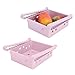 Fudax Pojemnik do przechowywania lodówki, lekki, mocny i niskotemperaturowy organizer na lodówkę, pojemniki na blaty, szafki do zamrażarki, kuchni (różowy)