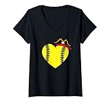 Photo Gallery donna cuore di baseball softball con cappello da pirata regalo maglietta con collo a v Photo Gallery donna cuore di baseball softball con cappello da pirata regalo maglietta con collo a v