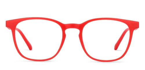 Image of HUSTLR Lenskart | Zero Power Bluecut & Antiglare Computer Eyeglasses | Full Rim Square Shape | As Seen On Shark Tank | For Men & Women | Medium | LB E14058-W
