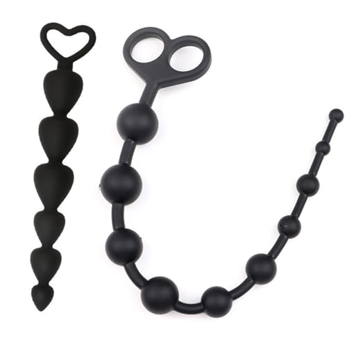 アナルプラグ シリコン バットプラグ ボール 2点セット シリコン製 連珠式 10連結ビーズ 6連結ビーズ アナル バットプラグ 拡張器 Sm アナル調教 アナル開発 大人の性玩具 男女兼用 - 画像1