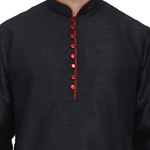 Image of Royal Kurta Mens Silk Blend Loop Button Kurta Pyjama Set