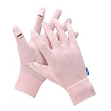 Women’s UPF 50+ UV Sun Protection Quick Dry Anti Slip Driving Gloves, Pink