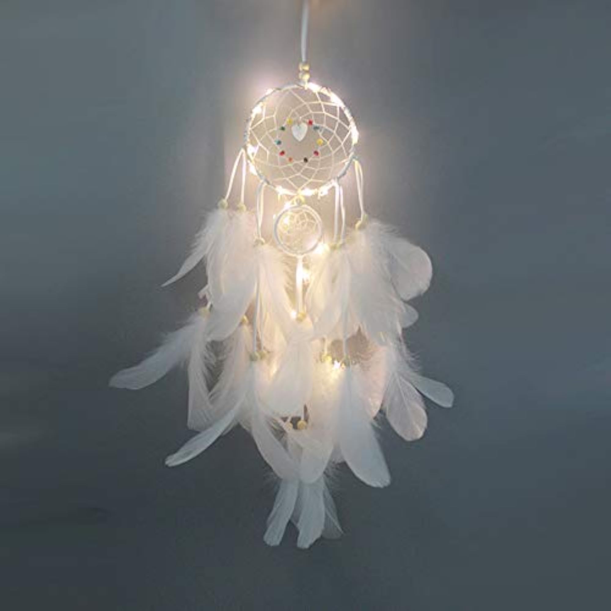 Feather Dream Catcher with LED Light for Room Decoration