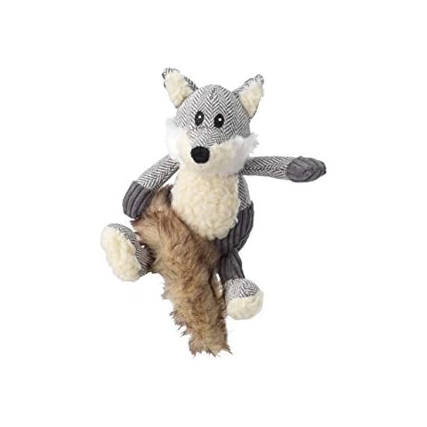 House Of Paws Bushy Tail Tweed Dog Toy Fox Cover