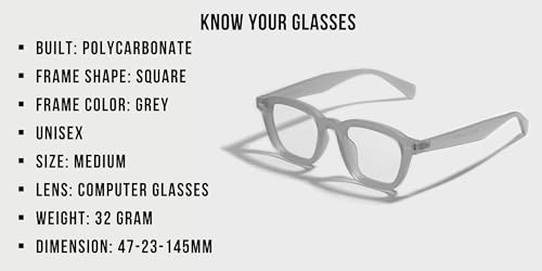 Image of SAM AND MARSHALL DAWN Eyeglass I Square Shape I Computer Glasses I Polycarbonate Frames I Unisex