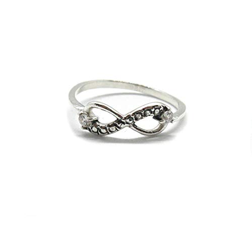 Argent massif 925 et zircone pour la bague Infinity d'exception