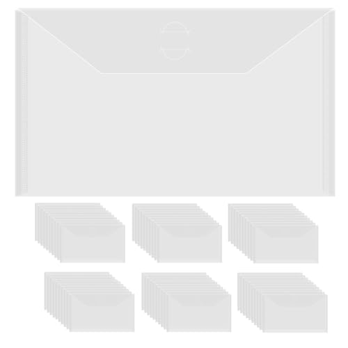 Image of Briartw 60 Pack 9.8x5.9 inch Slimline Storage Envelopes, Resealable Plastic Envelopes Pockets for Cutting Dies Stencil Crafts Organizer Holder,Storage Bag for Clear Stamp,Die Cuts,Scrapbook Paper,Photos
