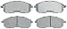 ACDelco 14D815ACH Advantage Ceramic Front Disc Brake Pad Set
