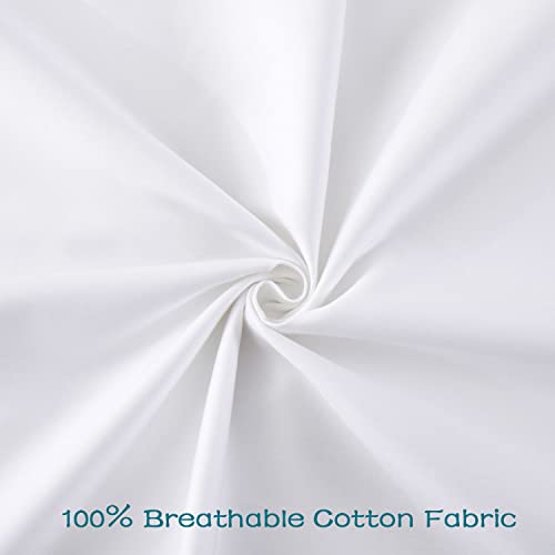 Losafefe 100% Cotton Zippered Pillow Cases Standard Size Set Of 2, Super Soft & Breathable Pillow Protectors With Zipper, White Pillow Case Covers 20X26 Inches #TOP3