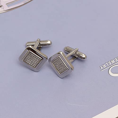 Mancuernillas de Plata 925 con Circonita para Hombre miniatura 4