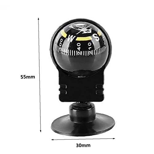 Brújula bola compacta para auto negra miniatura 7